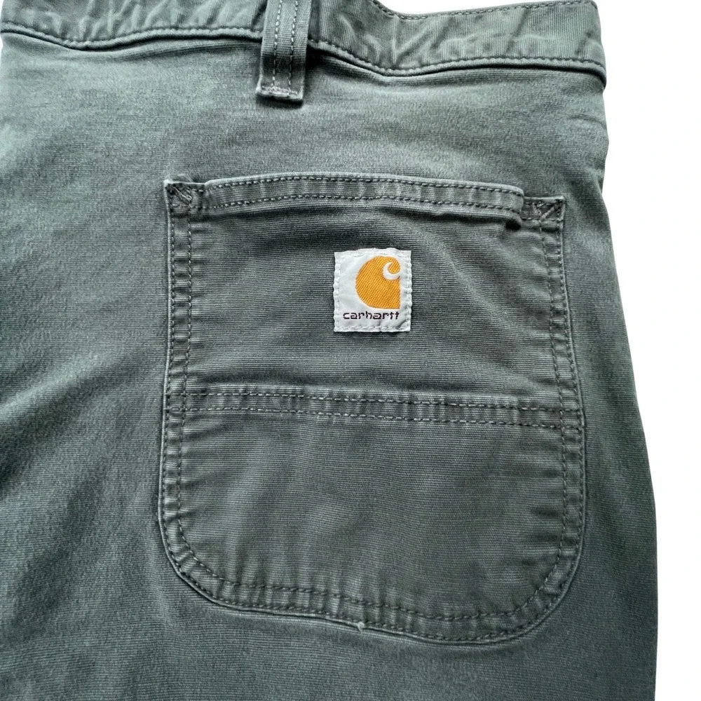 Carhartt Men 44x30 (42x28) Relaxed Fit Canvas Work Pants Utility 102291-039 Gray
